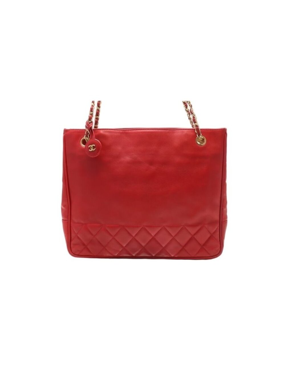 Chanel Lambskin Chain Tote Shoulder